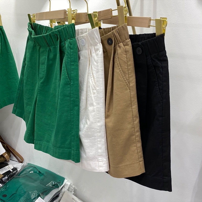 Quần Short 100% Cotton Lưng Thun Co Giãn Phong Cách Thể Thao Thời Trang Mùa Hè Hàng Mới Dành Cho Nữ