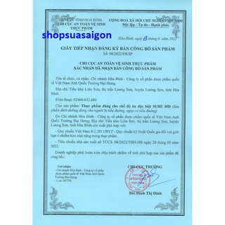 [900g/hộp, HSD 2026] Sữa SURE MD dành cho người bị tiểu đường, tiền tiểu đường.