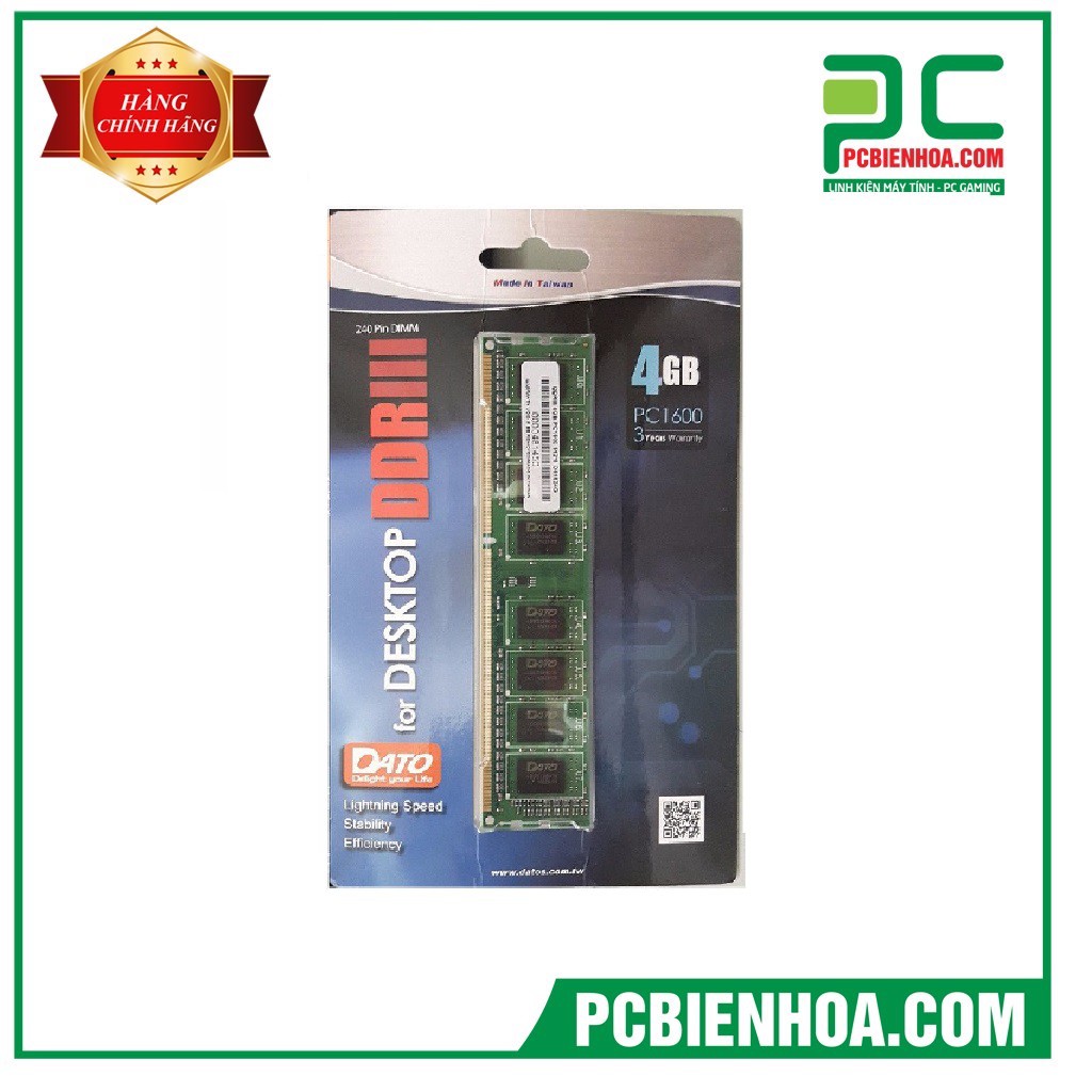 Ram DATO 4GB DDR3 1600Mhz