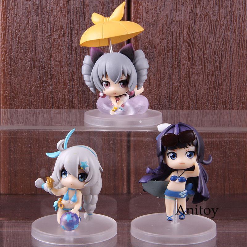 Bộ 3 mô hình nhân vật trong game Honkai Impact 3rd đựng trong hộp