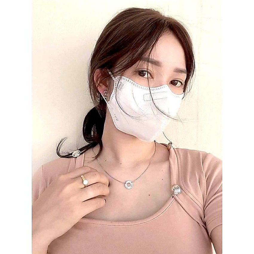 Khẩu trang 6d mask An Tâm, túi 10 cái, 5 lớp vải kháng khuẩn, thiết kế ôm kín khuôn mặt, quai thun co dãn tốt, nhiều màu