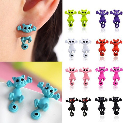 Khuyên tai hình chú mèo 3D độc đáo