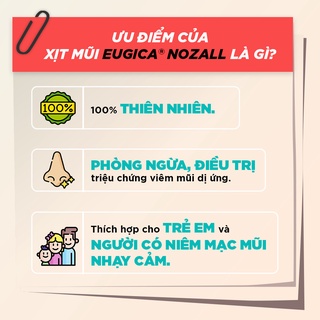 Xịt mũi eugica nozall giúp phòng ngừa và giúp giảm các triệu chứng viêm - ảnh sản phẩm 2