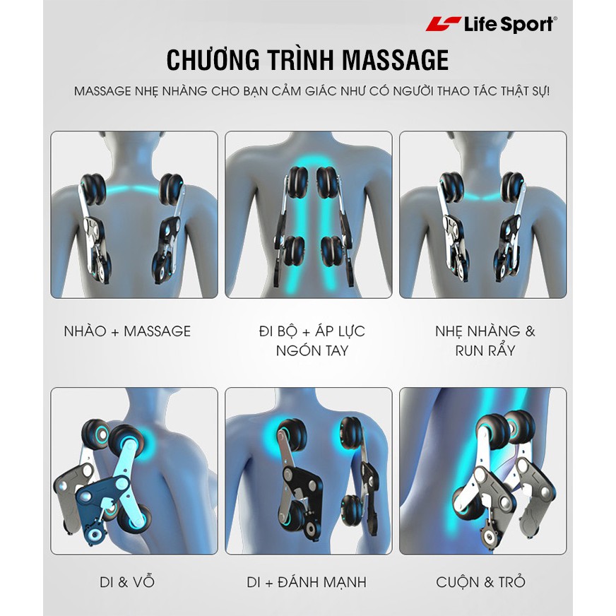 ghế massage LifeSport LS-1600 thương hiệu mỹ giá rẻ