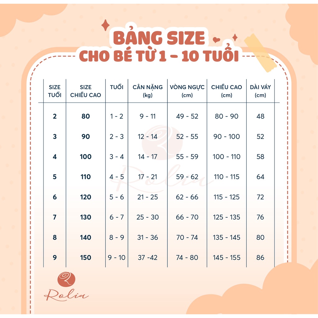 Váy bé gái hoa nhí vàng ROLIA chất thô cotton V06