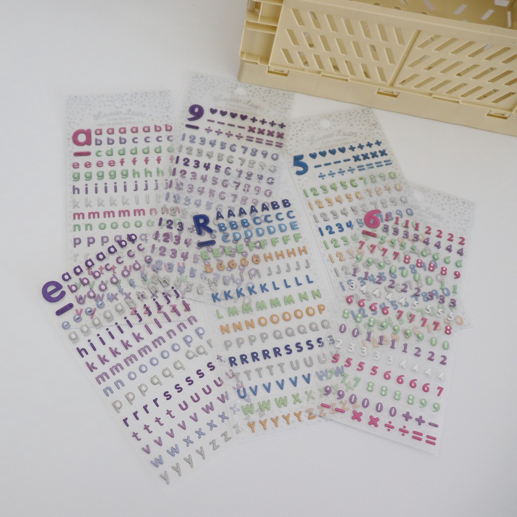 Bộ sticker dán trang trí hình chữ cái/chữ số 3D bằng chất liệu PVC | BigBuy360 - bigbuy360.vn