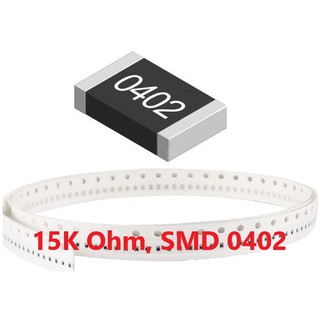Điện trở dán (SMD) 15K Ohm, 0402, 1/16w, 5% [SET 50 CON]
