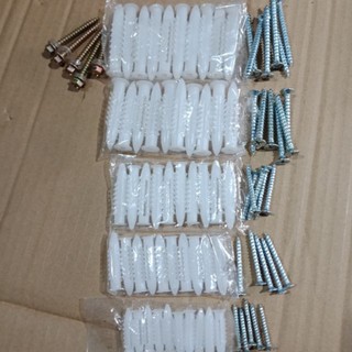 Tắc kê nhựa đóng tường kèm vít 6-7-8-9-10 li