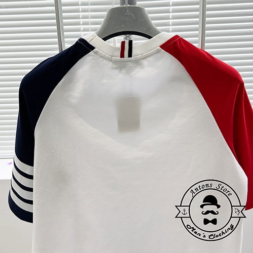 Áo Phông Thom Browne Tay Xanh Đỏ 4 Vạch