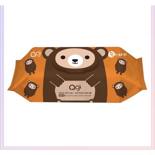 Khăn ướt Agi 100 tờ không mùi an toàn cho bé