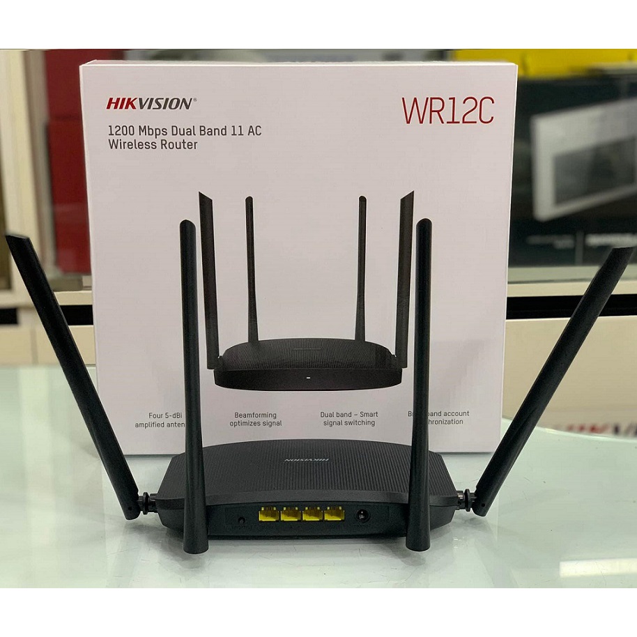 Bộ phát Wifi xuyên tường 4 râu Chuẩn AC1200Mbps DS- 3WR12C Hikvision - Chính hãng