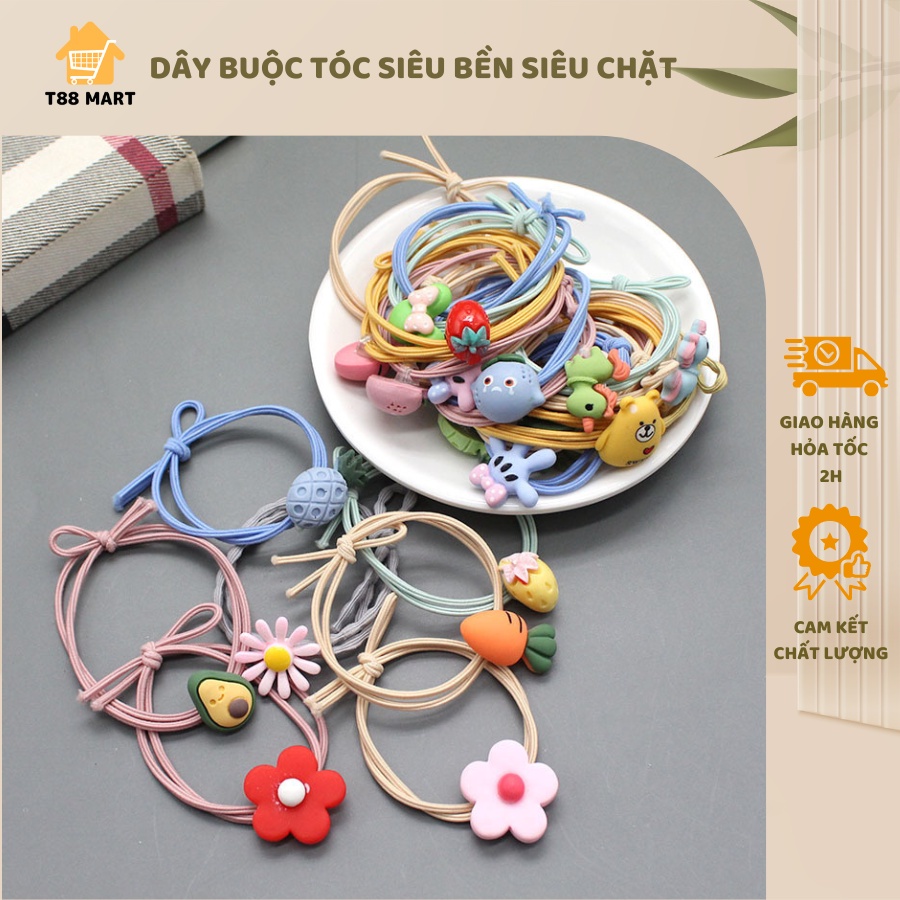 Dây buộc tóc 1K nhiều hình dễ thương, buộc chặt và rất bền