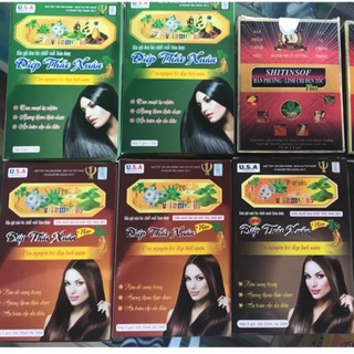 Dầu gội dược liệu ☘️nhuộm đen và nhuộm nâu tóc ☘️ diệp thảo xuân