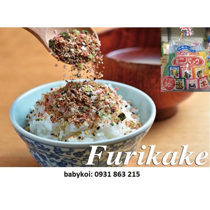 Gia vị rắc cơm dạng bột Tanaka Nhật Bản 30 gói nhỏ furikake rắc trộn cho bé ăn dặm SAMI KIDS