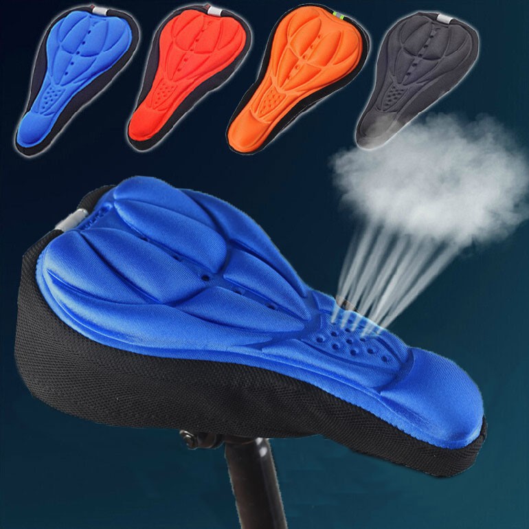 Mountain Bike Cycling Thickened Extra Comfort Ultra Soft Silicone 3D Gel Pad Cushion Cover Bicycle Saddle Seat 4 Colors