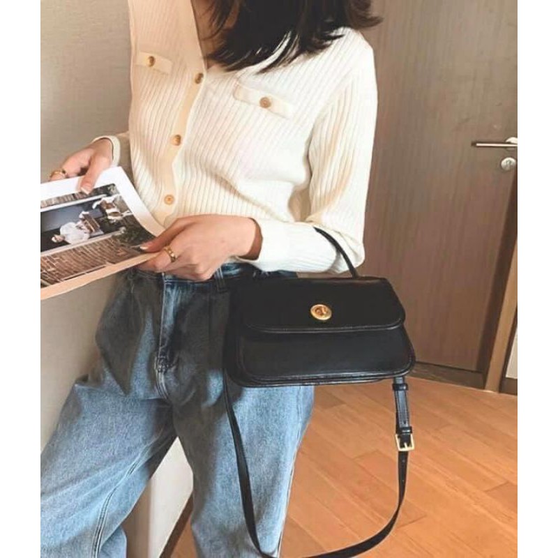 ❤️COACH TURNLOCK CLUTCH CROSSBODY BAG