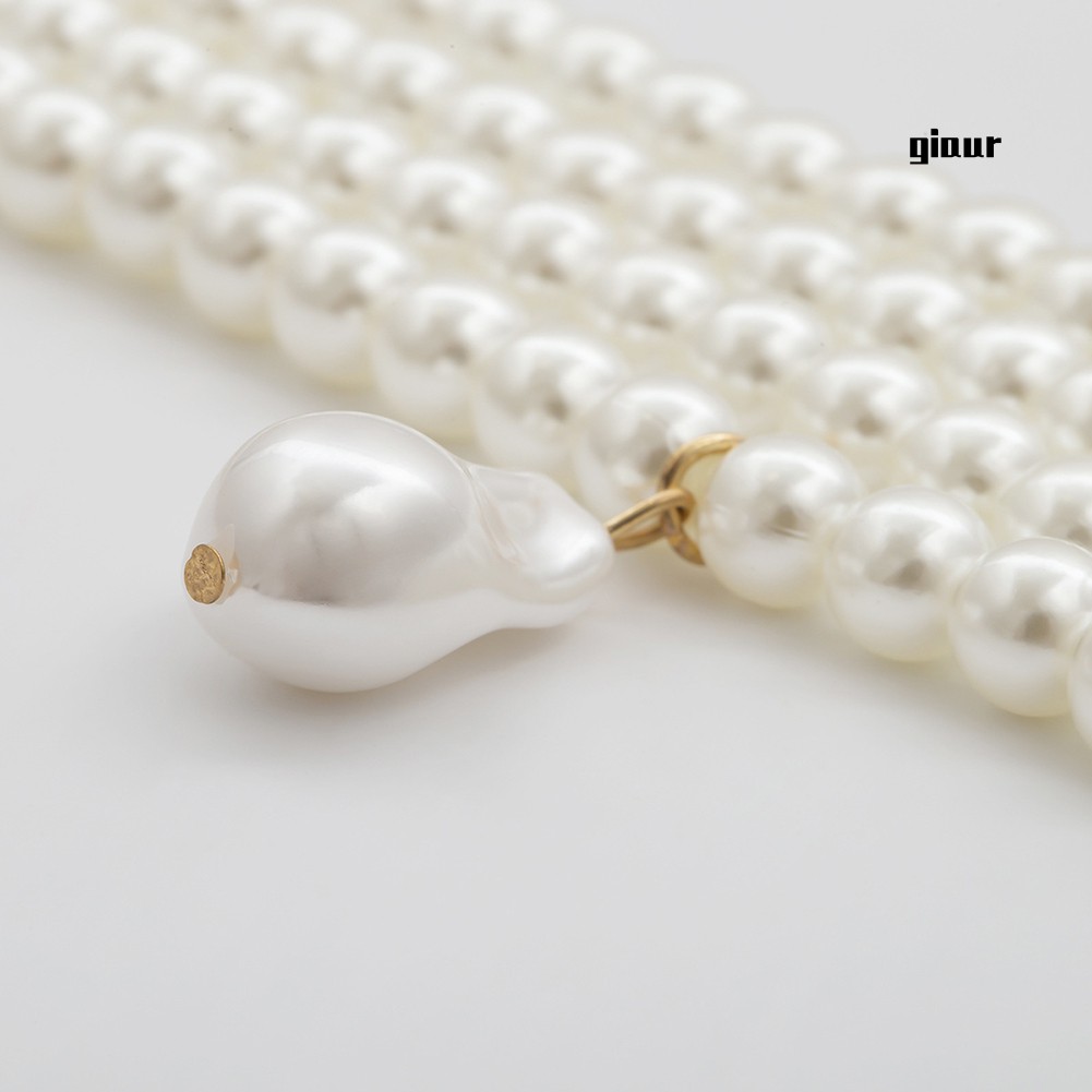 Vòng cổ choker nhiều lớp đính ngọc trai nhân tạo thời trang thanh lịch cho nữ