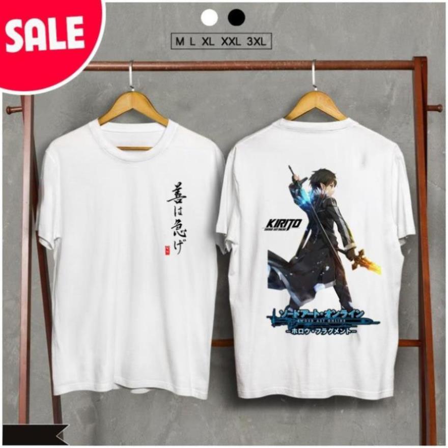 🔥HOT🔥 🔥Áo Sword Art Online🔥 Áo thun Kirito màu trắng đẹp giá rẻ /uy tín chất lượng