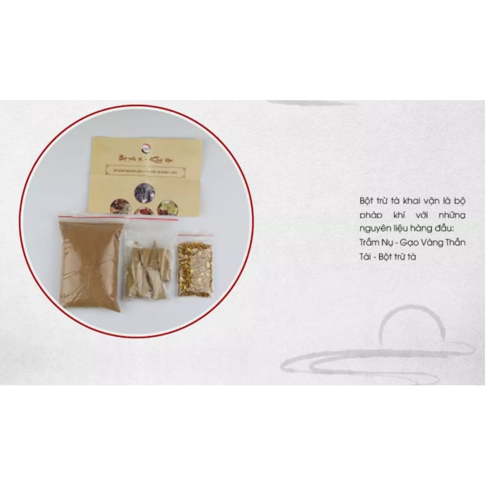 Bột tẩy uế khí, tạp khí, xông đất, xông nhà phong thủy, bột xông chiêu tài, thay đổi vận khí