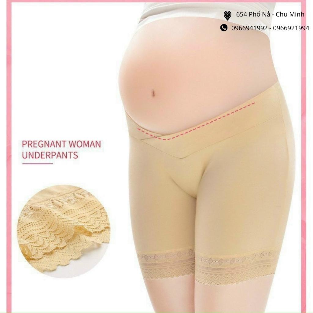 Quần Đùi Bầu Cạp Chéo Mặc Trong Váy Và Mặc Ngủ cho bà bầu mùa hè (hàng loại 1)