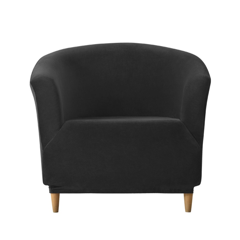 Vỏ Bọc Đệm Ghế Sofa Bằng Nhung Dày Co Giãn Màu Trơn Chống Bụi