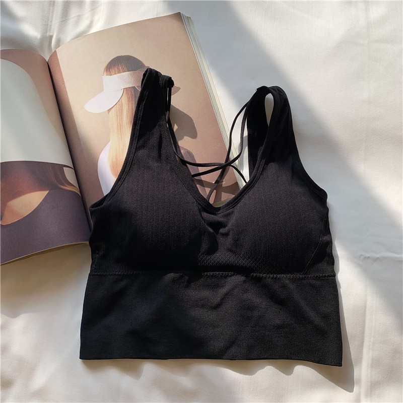 Áo bra đan dây cá tính, áo lót tập gym cotton co dãn 4 chiều nâng đỡ vòng 1 AB166 | BigBuy360 - bigbuy360.vn