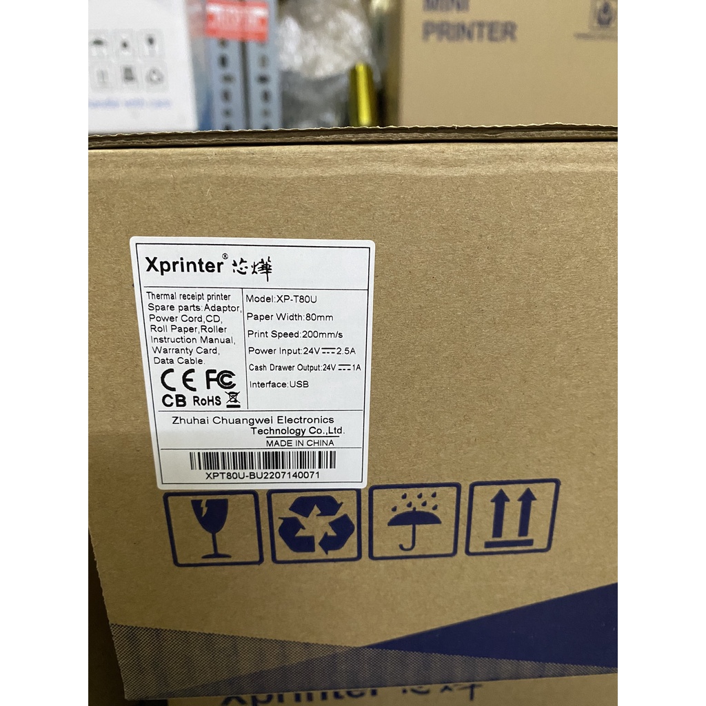 Máy In Nhiệt, In Bill K80  cổng USB  In Qua Máy Tính/ laptop chính hãng Xprinter T80U