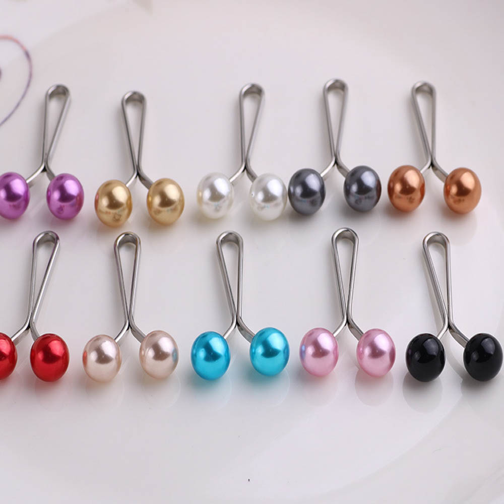 Kẹp Cài Khăn Choàng Hình Chữ U Đính Ngọc Trai Xinh Xắn