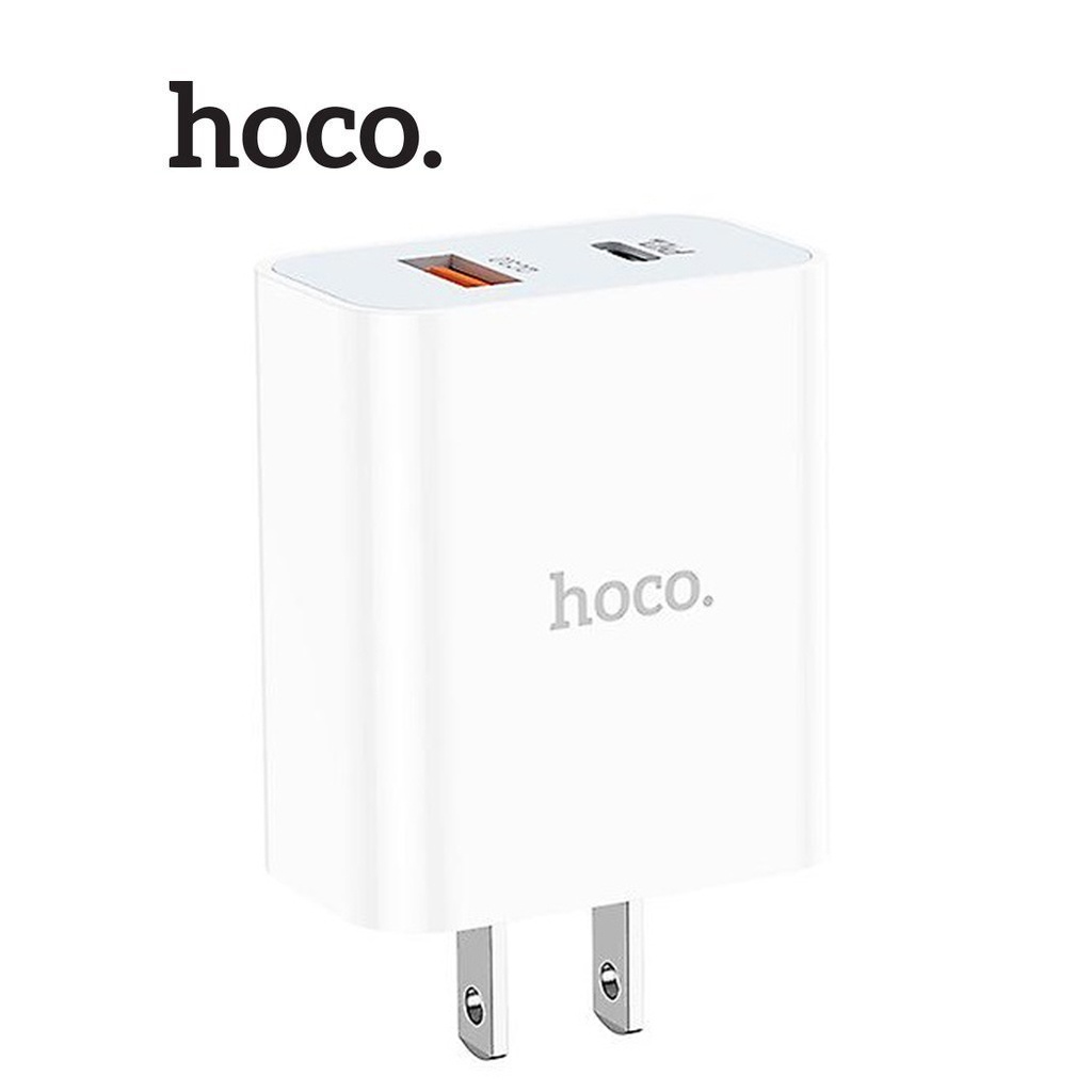 Củ sạc nhanh Hoco C97 sạc nhanh PD20W cổng USB và Type-C , QC3.0 ,chân cắm dẹt chất liệu chống cháy cao cấp