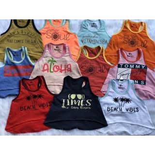 Combo 4 áo ba lỗ bé gái màu ngẫu nhiên