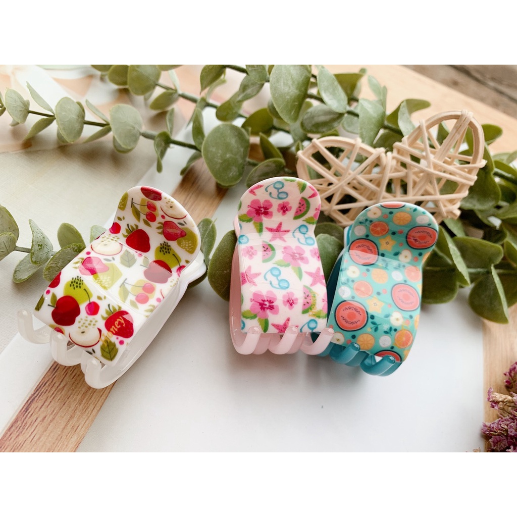 Kẹp Càng Cua Full Nhựa Hoạ Tiết Đáng Yêu