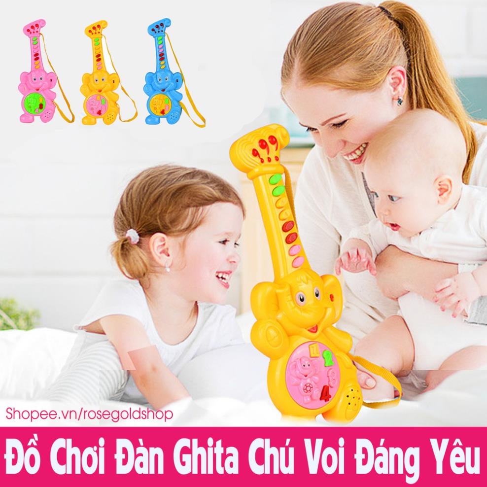 Đồ Chơi Đàn Ghita Chú Voi Đáng Yêu, Món Quà Tuyệt Vời Giúp Bé Phát Triển Khả Năng Nghe Và Vận Động [THANH MAI SHOP]