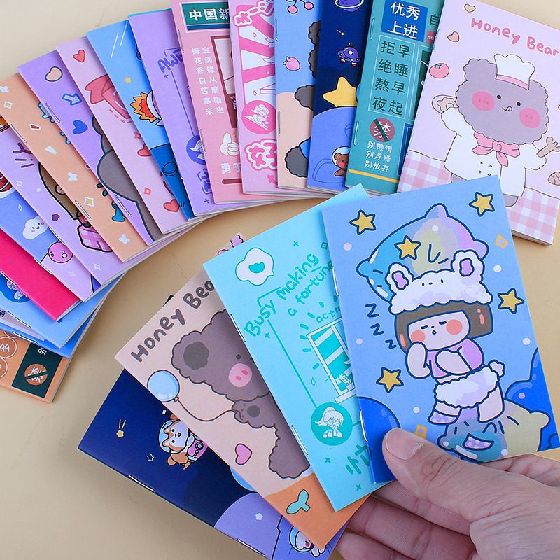 Sổ mini cầm tay,sổ mini bỏ túi phong cách Hàn 32 trang(16 tờ)