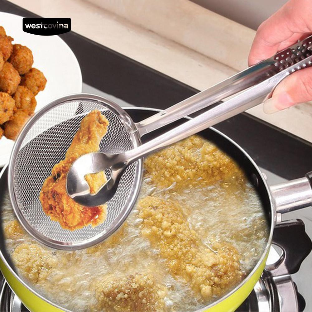 Kẹp thức ăn kiêm muỗng tiện lợi bằng thép không gỉ