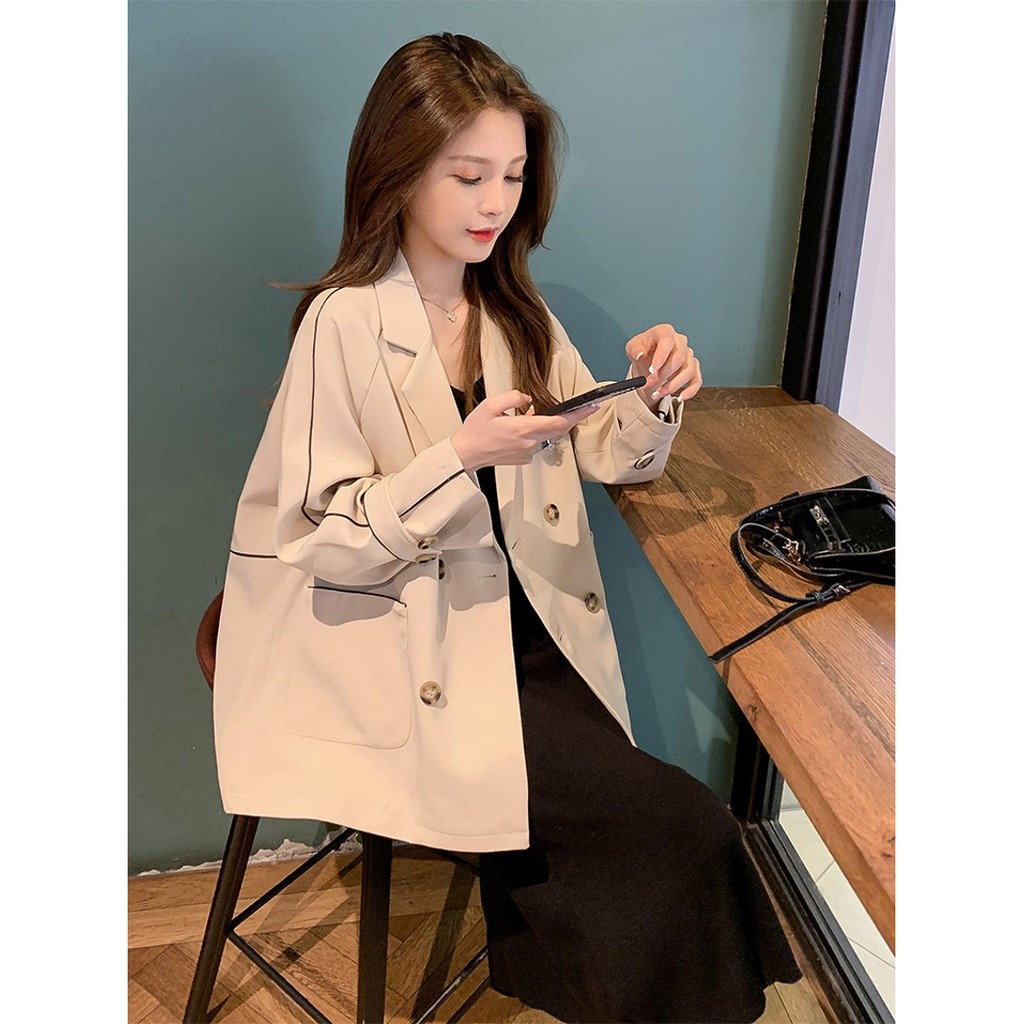 ( Hàng Đẹp)Ảnh thật 4 hình cuối-2W368.Áo blazer oversize mùa hè phối line kiểu mới | BigBuy360 - bigbuy360.vn