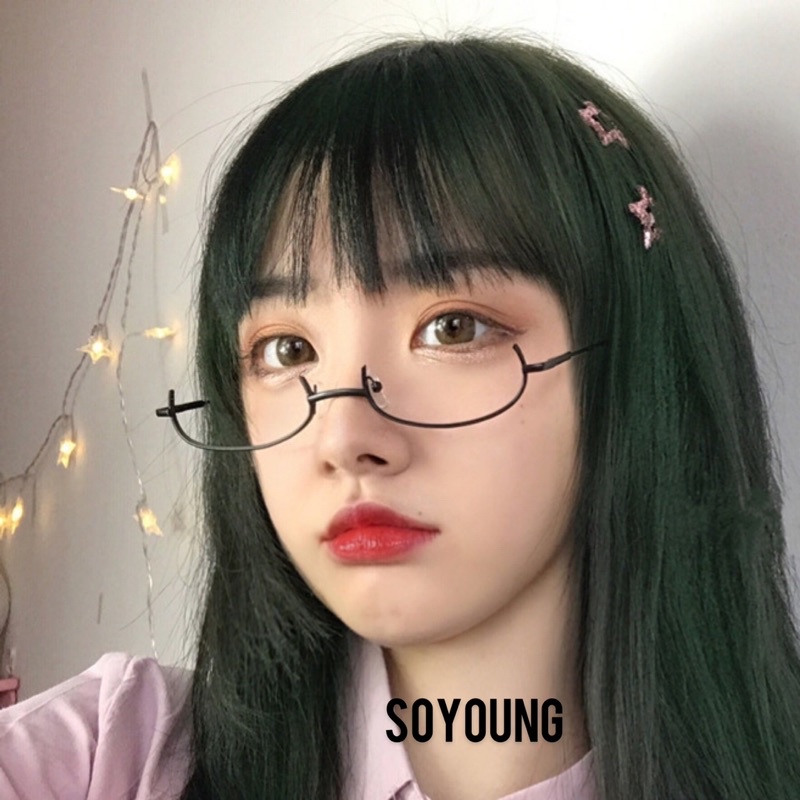 Kính mắt không tròng kim loại Ulzzang Hàn quốc, Tiktok cực xinh