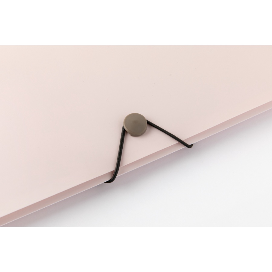 Túi Đựng Tài Liệu ARTBOX Hàn Quốc 12 Ngăn Màu Hồng Pastel Với Nút Đóng Dây Chun Tiện Lợi