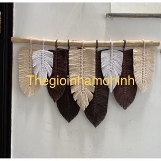 Mành lá macrame ( có phun keo định hình form lá)