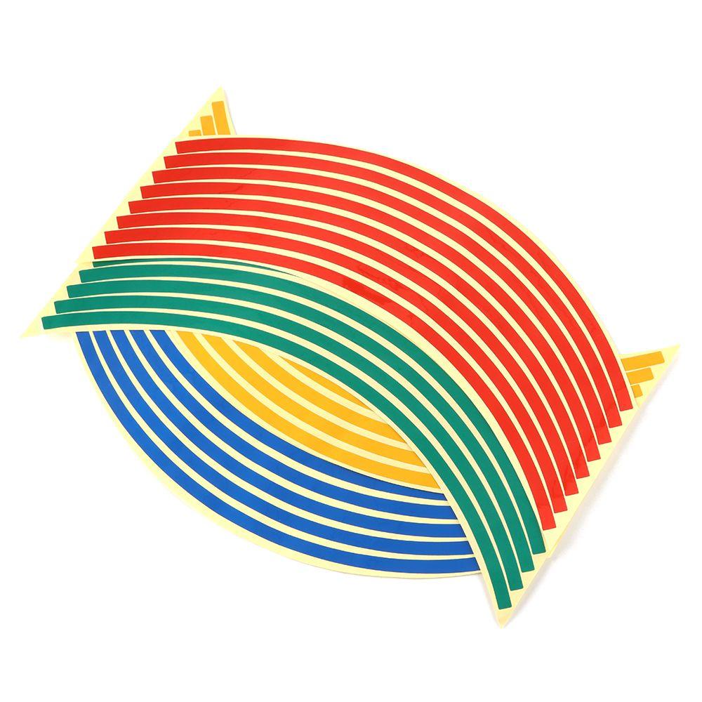 MYRONGVN 1 Bộ Miếng Dán Trang Trí Trục Bánh Xe Hơi 18 inch Hiệu Ứng Phản Quang Dễ Sử Dụng