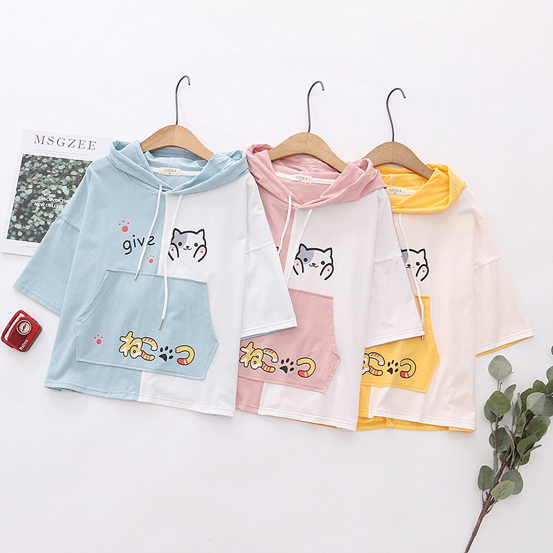 Áo hoodie tay ngắn