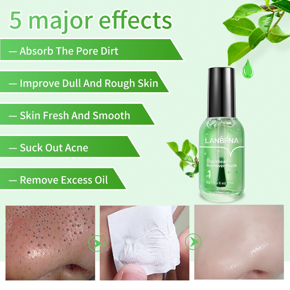 1 Mặt Nạ Lột Mụn Đầu Đen / Se Khít Lỗ Chân Lông Làm Sạch Sâu LANBENA 17ml