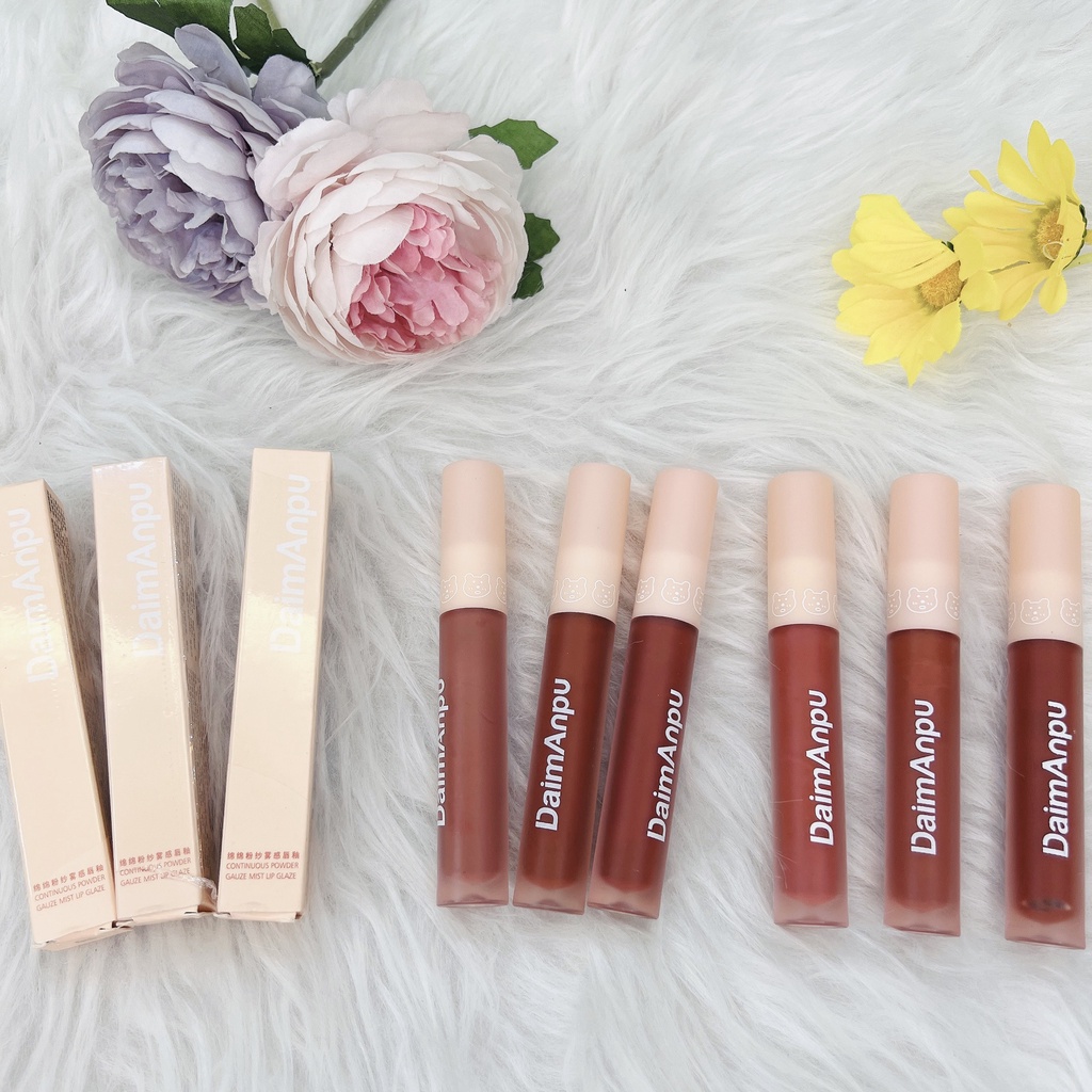 Son môi Daiampu màu sáng da, son kem lì