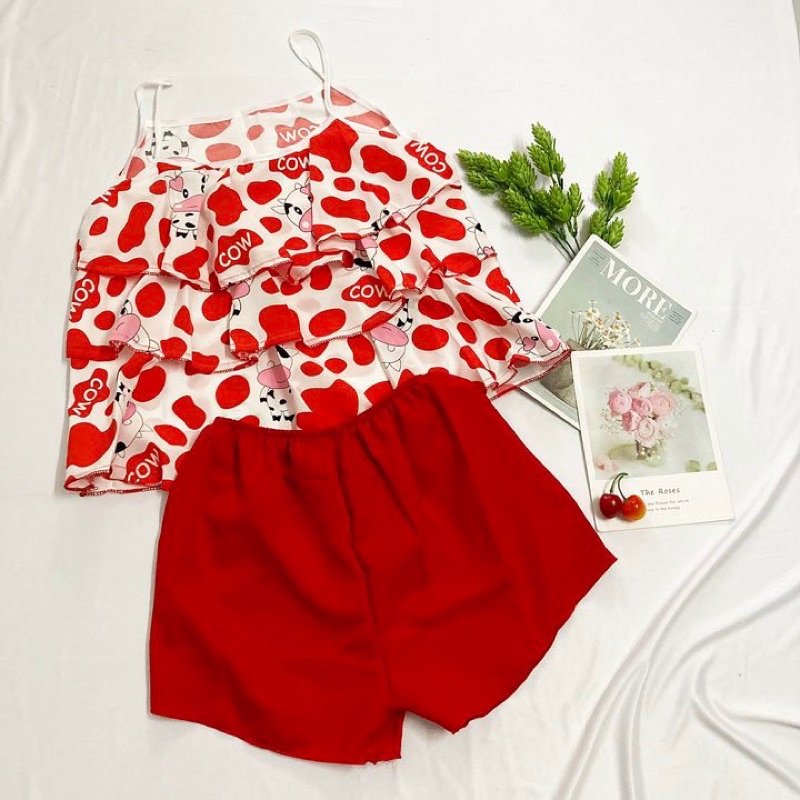 Đồ bộ mặc nhà freesize từ 40-45kg , đồ bộ cho nữ, cho bé gái lớn vải mềm - B02