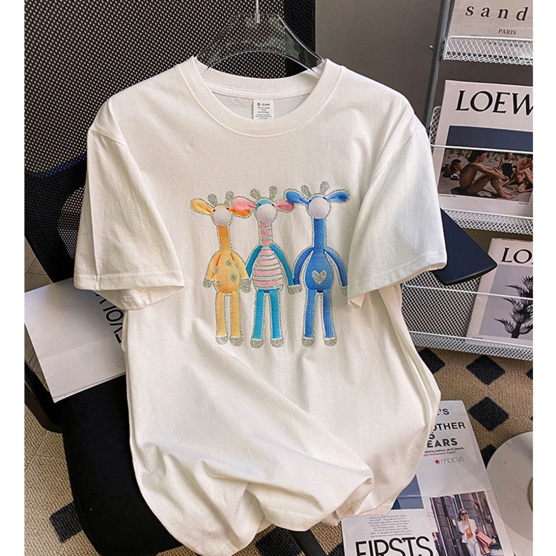 Áo Thun Tay Ngắn In Hoạt Hình Thời Trang Trẻ Trung Cho Nữ