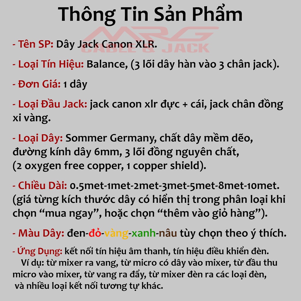 Dây Canon Đực Cái Chống Nhiễu, dài 0.5met-1met-2met-3met-5met, giá 1 dây .