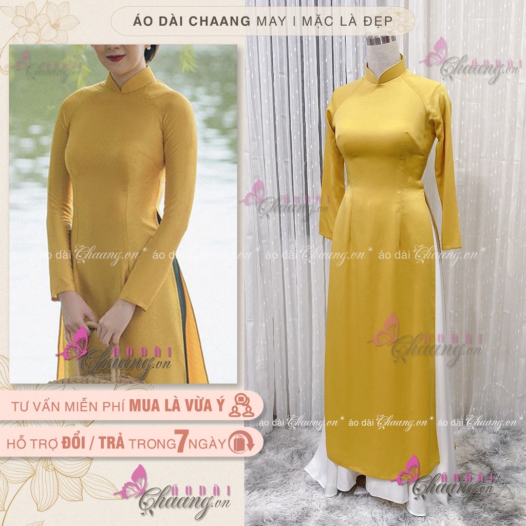 Áo dài lụa tây thi_Chaang_May sẵn áo dài truyền thống sang trọng
