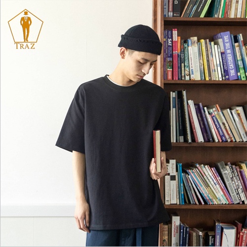 Áo Phông thun Nam, Nữ Trắng Đen Unisex Cổ Tròn Dáng Phom Rộng Suông Cộc Tay Lỡ Trơn
