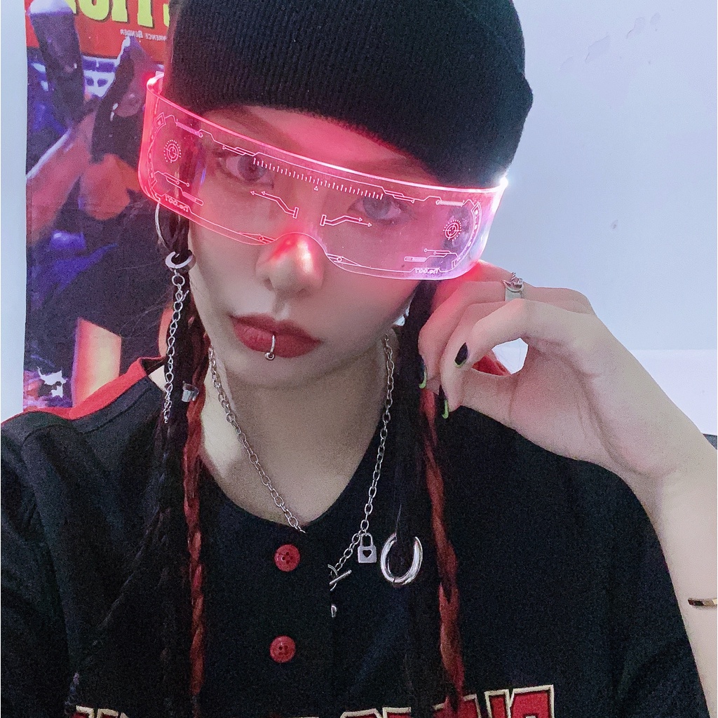 Mắt Kính Phát Quang Phong Cách Hip Hop Cá Tính