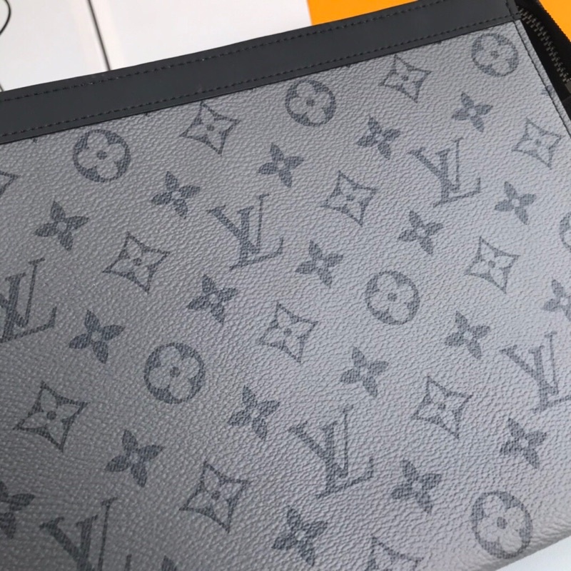 Ví dự tiệc da cao cấp đế vuông cạnh phom cứng louis vuitton LV