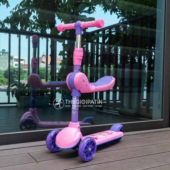 Xe trượt scooter trẻ em giá rẻ cho các bé 902, xe trượt chòi chân cho trẻ em có thể điều chỉnh chiều cao